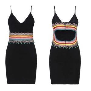 Alice + Olivia Loralee Embroidered Mini Dress
